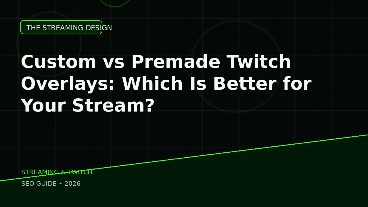 Custom Vs Premade featured image for The Streaming Design blog