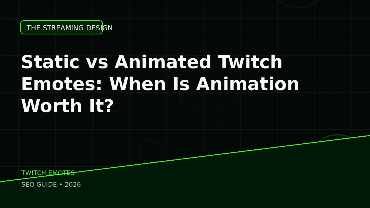 Static Vs Animated Emotes featured image for The Streaming Design blog